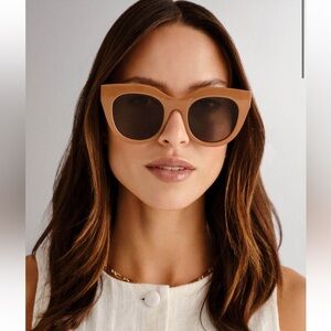 Le Specs Tan Cat-Eye Sunglasses